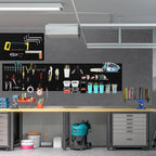 4 Pack Heavy Duty Steel Pegboard Garage Organization Panels,Universal 1/8 and 1/4 Pegboard Accessories,Suitable for Tool Stor