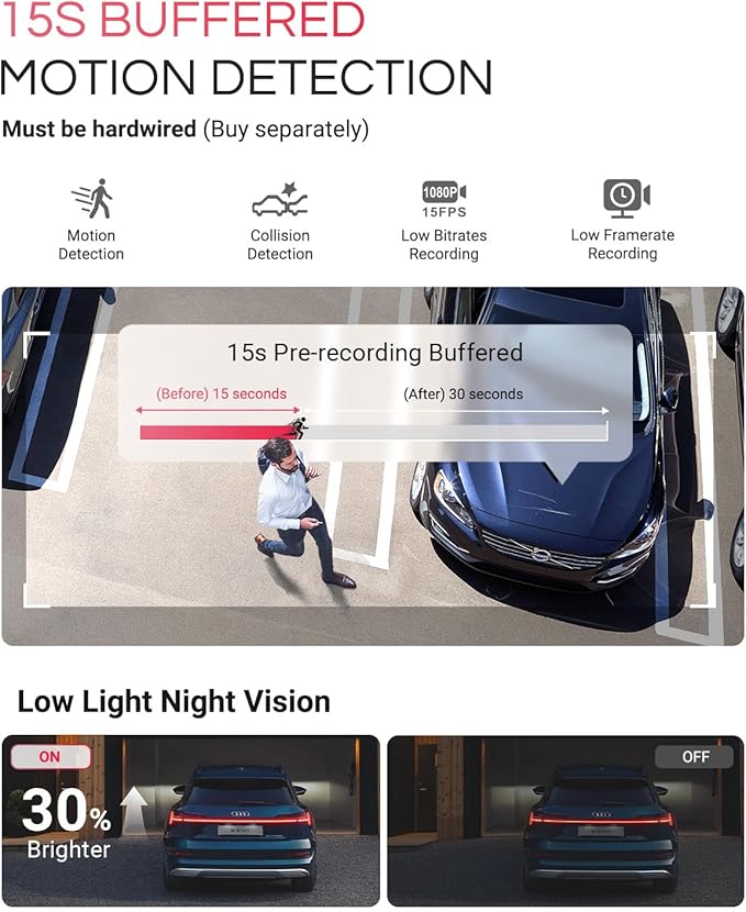 Vantrue E1 Pro 4K Mini Dash Cam Front, STARVIS 2 PlatePix HDR Night Vision Car Camera, Built-in 5G WiFi GPS, 1.54'' IPS Scree