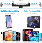 Tesla Tablet Mount Back Seat, Tesla Model Y Model 3 Headrest Tablet Holder for Kids [Metal Ball Head & 360° Rotation] for iPad Pro 12.9 Air Mini, Galaxy Tab, Fire, Switch, iPhone, 4-13"