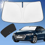 for Hyundai Elantra 2016-2020 Sun Shade Sunshade Windshield Cover, 4-Layer Front Window Shade Custom fit Elantra Sun Visor 240T Retractable Shade Shield Blocks UV Rays Cooler Car Accessories