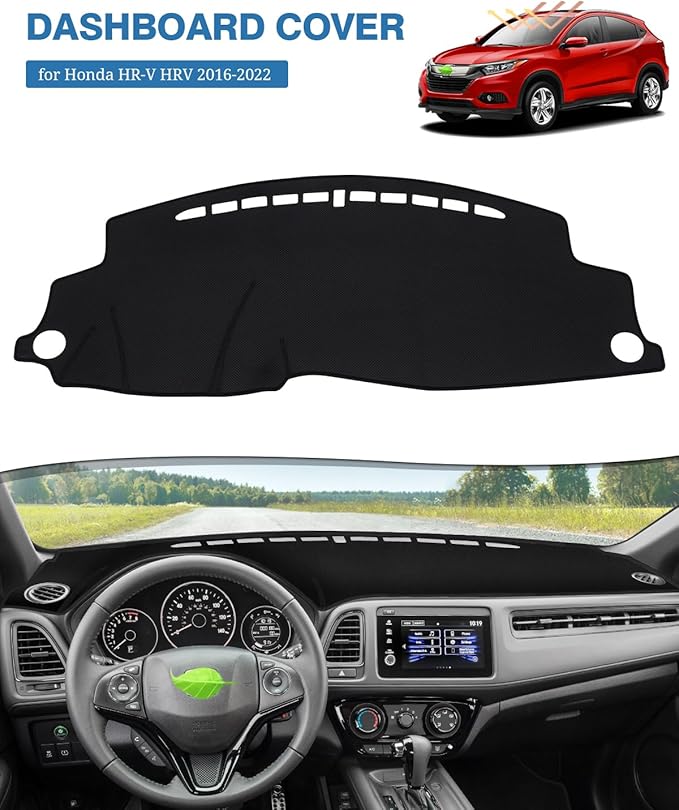 FIILINES Dash Cover Fit for Honda HR-V HRV 2016-2022 Dashboard Cover HRV Accessories Dashboard Mat Sunshade Nonslip Mesh Prot