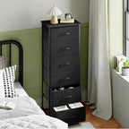 Somdot Tall Dresser for Bedroom with 6 Drawers, Storage Organizer Chest of Drawers with Removable Fabric Bins for Closet Beds
