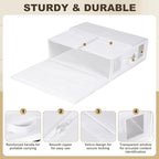 uxcell 4 Pack Bed Sheet Organizers and Storage with Handle, Foldable Bedding Duvet Cover Set Organizer Storage Closet and Und