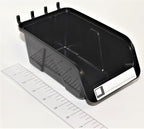 WallPeg Peg Board Bin Kit - 5 Large Black PEGBOARD Bins - Pegboard Parts Storage Craft Organizer Tool Peg Board Workbench Bin