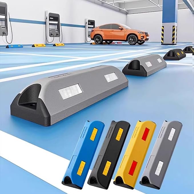 Color Parking Stopper for Garage and Parking Lots, Car Blocker Protect Bumper, Garage Parking Aid, for Various Car Parking, 1 Piece Pack(Blue)