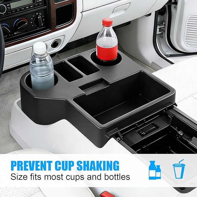 DICMIC Center Console Armrest Add-on Cup Holder for 1994-1997 Dodge Ram 1500 2500 3500