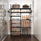 ROJASOP Shoe Rack Organizer, 8-Tier Metal Shoe Rack for Closet Entryway Garage, 26-32 Pairs Tall Shoe Boot Storage Shelf with