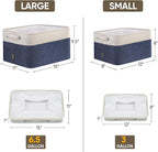 BALEINE 2 Pack Fabric Closet Storage Bins for Shelves, Linen Closet Organizers and Storage, Decorative Baskets for Organizing