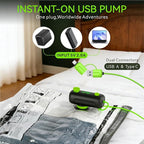 Vacuum Bags for Travel - USB Electric Pump, 15 Pack Carry-on Size Vacuum Seal Bags for Clothing - Space Saver Vacuum Storage 