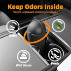 Leakproof Car Trash Can,Mini Car Trash Bin for SUV and Truck,Small Cars Garbage Can,Waterproof Automotive TrashCan for Vehicle,Home,Office,Multipurpose,Easy to Clean (Black Silicone)