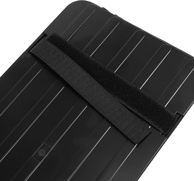 X AUTOHAUX Black Universal Car Sun Visor Organizer Sunglasses Case Storage Pocket Hook and Loop Tape ABS PU Leather for SUV RV Truck