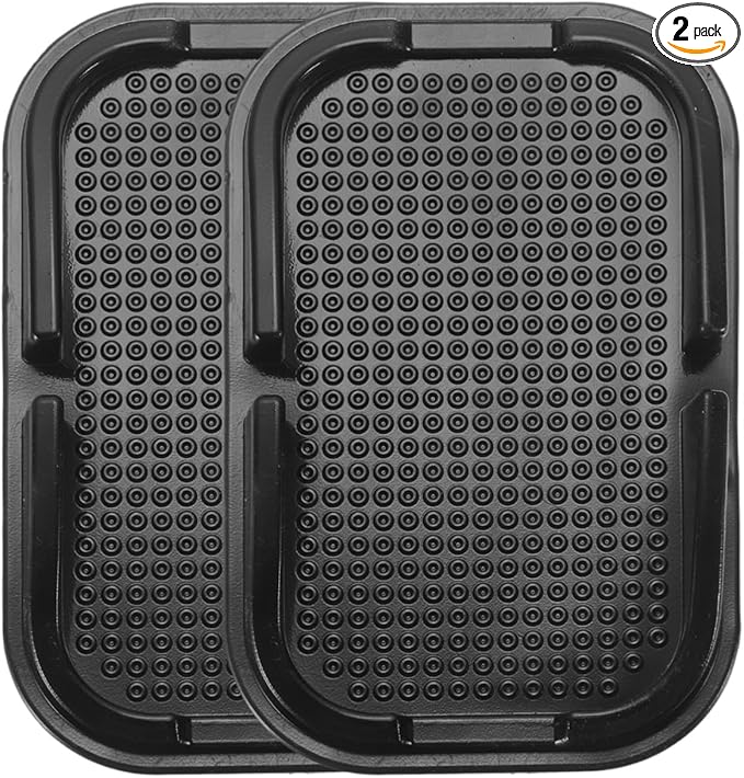 HARFINGTON 2pcs Car Dashboard Anti-Slip Mat 6" x 4" Universal Sticky Dash Pad Washable Reusable Car Non-Slip Mats for Phone K