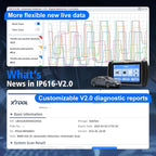 XTOOL IP616 V2.0 Bidirectional Scan Tool with Lifetime Free Updates, AI-Assisted Full System OBD2 Scanner Diagnostic Tool with