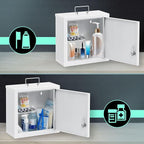 KYODOLED Locking Medicine Cabinet, Medication Lock Box with Key, Wall Mount Medical Cabinet for Safe Medication Storage, 10 *