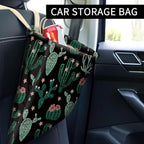 Car Trash Can, Cute Car Trash Bag, Hanging Car Organizer and Storage Bag, Trash Bin for Car Accessories, Vehicle, Travelling, Camping Cute Cactus