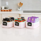 NaturalCozy 11.8"x8"x4.5” Rectangle Storage Baskets for Shelves 3 Pack | Cotton Rope Woven Small Baskets for Organizing | Sma