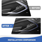 for Camaro Inner Door Panel Trim, Door V Shape Panel Cover Compatible with Chevy Camaro 2016-2024, Carbon Fiber (Fits LED Light Strips)