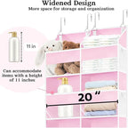 Ofiray-home Pink Over The Door Organizer 5 Tiers, Extra Large Behind Door Storage of 10 Compartments, 50 lbs Weight Capacity 