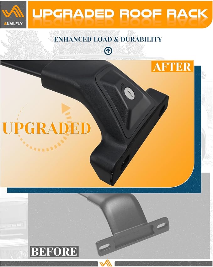 Snailfly Aluminum Roof Rack Cross Bars with Lock Fit for Honda CRV CR-V 2017-2022, 330lbs Crossbars Anti-Wobble & Wind Noise Reduction Heavy Duty Cargo Carrier Accessories
