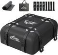 Car Rooftop Cargo Carrier Bag 15 Cubic Feet, 100% Waterproof Heavy Duty Car Roof Bag for All Vehicle with/Without Racks - Anti-Slip Mat, 4 Door Hooks, Storage Bags, 4PCS 3.8CM Straps(Gray)