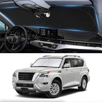 Custom Fit Armada Windshield Sunshade for 2017-2024 2025 Nissan Armada Accessories Front Window Car Shades Shield Cover for Windshield 210T Silver Coating Sun Visor Protector Reflector Blocks UV
