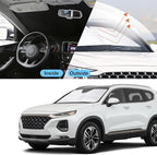Front Windshield Sun Shade Foldable Car Front Window Sun Shade Windshield Shade Custom Fit for 2019-2023 Hyundai Santa Fe SE SEL SEL Plus Block UV Rays Heat Keep Cooler