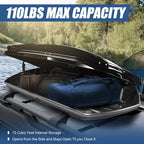 Auto Dynasty Hard Shell Roof Top Mount Car Storage Travel Luggage Box Cargo Carrier with Security Keys, 80 (L) x 30 (W) x 13 (H) Inches, Capacity 110 Pounds, 15 Cubic Feet (Tool-Free Install), Glossy