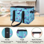 Reusable Grocery Bags Heavy Duty Shopping Bags Foldable Large Tote Bags with Long Handles & Hard Bottom
