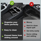 BestEvMod Lower Center Console Organizer Tray Compatible with Kia EV6 2022-2026 Interior Accessories Storage Box ABS Material with PVC Trim Accessories (Lower Organizer-V2)