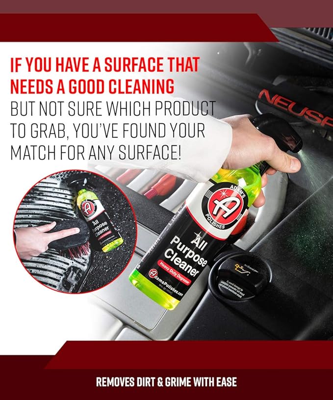 Adam's Polishes All Purpose Cleaner (16oz) - Professional Heavy Duty Industrial Cleaner & Degreaser | Cuts Heavy Grease & Tar
