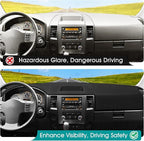 FIILINES Dash Cover for 2004-2012 Nissan Titan (Without Cutout for Navi/Sensor), Dashboard Mat Accessories Dash Cover Sunshad