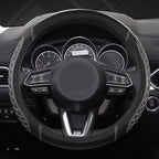West Llama Car Steering Wheel Cover for Mazda 3,5,6,CX-3,CX-5,CX-30,CX-50,CX9,CX-9,MX-5 Miata,CX-7,RX-8,14.5-15 inches(Diamon
