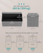 SONGMICS MAZIE Collection - 30 Inches Folding Storage Ottoman Bench, Ottoman Foot Rest, End of Bed Bench, Storage Chest, Load