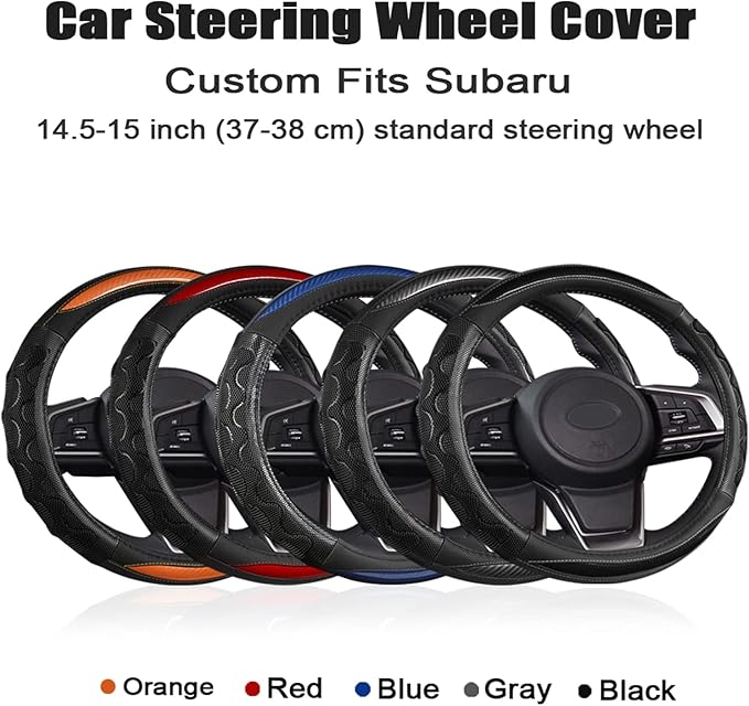 GIANT PANDA Steering Wheel Cover for Subaru Forester, Car Steering Wheel Cover for Subaru Outback and Crosstrek - Blue