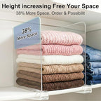 Purse Organizer for Closet Shelf Dividers: 11-inch Tall(Higher Version) Adjustable Clear Acrylic Bag Storage Organizer for Ha