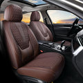 Coverado Front Seat Covers, Car Seat Covers Front Seats, Nappa Leather Seat Covers for Cars, Waterproof Seat Covers with Lumb