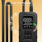 Tire Inflator Portable Air Compressor, Up to 160 PSI Car Tire Inflator, Cordless Air Pump, Portable Tire Pump with Gauge - Portable Tire Inflators for Car, Light Pickup, Bike and More