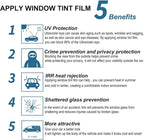 Mkbrother® Car Window Tint Film - 35% VLT 36" in x 20' Ft (36" x 240") Roll, UV & Heat Blocking, Scratch Resistant, Privacy Adhesive Film for Auto & Home Windows