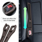 Car Seat Gap Filler Organizer, 2PCS Multifunctional Vehicle Fill Gap Blocker with Storage Slot Between Seat Console, Anti-Drop Auto Interior Organization, Universal for SUV Truck Sedan(Brown)