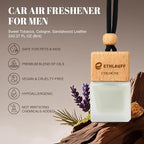 Car Air Freshener Hanging 3 Pack, Air Fresheners Diffuser - Leather, Cologne, Sweet Tobacco Fragrance Oil Air Diffuser for Me