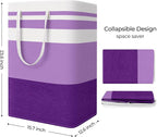 StorageRight Large Collapsible Laundry Basket Hamper with Easy Carry Handles，Freestanding Clothes Hampers for Laundry, Bedroo