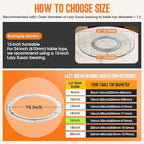 Heavy Duty Lazy Susan Turntable Bearing 16 Inch, 500lbs Capacity Rotating Swivel Plate for Round Table, Heavy Duty Swivel Bas