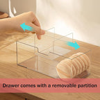MORNITE Medicine Cabinet Drawer Organizer Set, 2-Tier Stackable Storage Drawers for Small Bathroom Mirror Toilet Wall Garage 