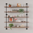 Floating Shelves for Wall Living Room Shelves Bookshelf Industrial Pipe Shelving Shelf Real Wood Planks 36 inch Rustic Wall S