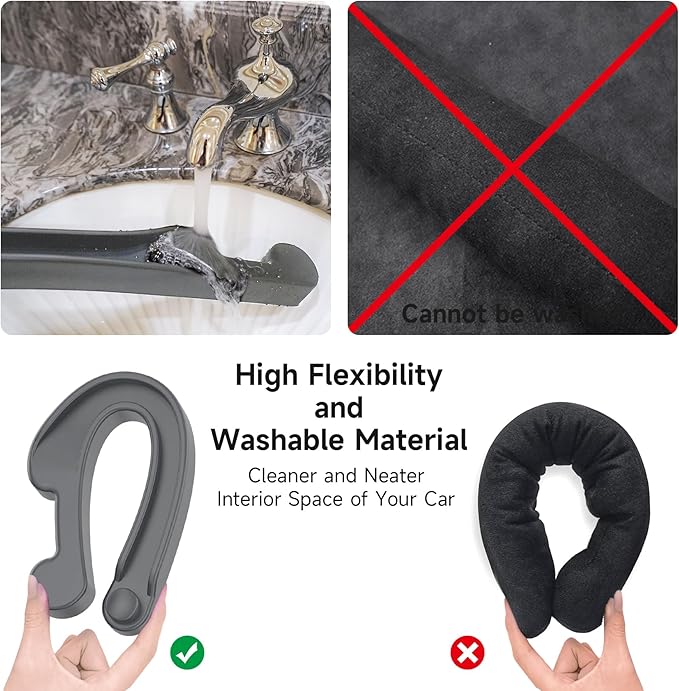 Car Seat Gap Filler Set of 2, 3IN1 Seat Side Gap Filler Plug with Storage Slot & Hook Function, Soft Foam Universal Fit Car SUV Truck Fill Gap Between Seats Console Organizer（Standard Gray）