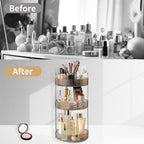 Asayuee 360 Rotating Makeup Organizer,3 Tier Large Capacity Make Up Organizers and Storage,Skincare Perfume Vanity Organizers
