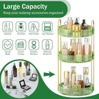 MOKANI 360 Rotating Makeup Organizer for Vanity, 3 Tier Adjustable Perfume Organizer for Dresser, Multi-Function Spinning Cos