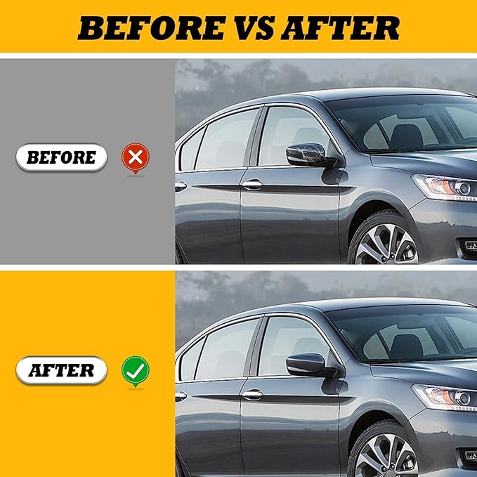 Side Rearview Mirror Cover Caps Compatible with Accord 2008 2009 2010 2011 2012 2012 Black Exterior Side Mirror Cover Rearview Mirror Caps Mirror Housing Left Driver Right Passenger