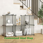 C&AHOME Cube Storage Organizer, 6-Cube Shelves Units, Closet Cabinet, DIY Plastic Modular Book Shelf, Ideal for Bedroom, Livi