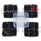 GOOACC 941Pcs Car Retainer Clips and Auto Body Fasteners Assortment-30 Most Popular Sizes Nylon Bumper Fender Rivets with 10 